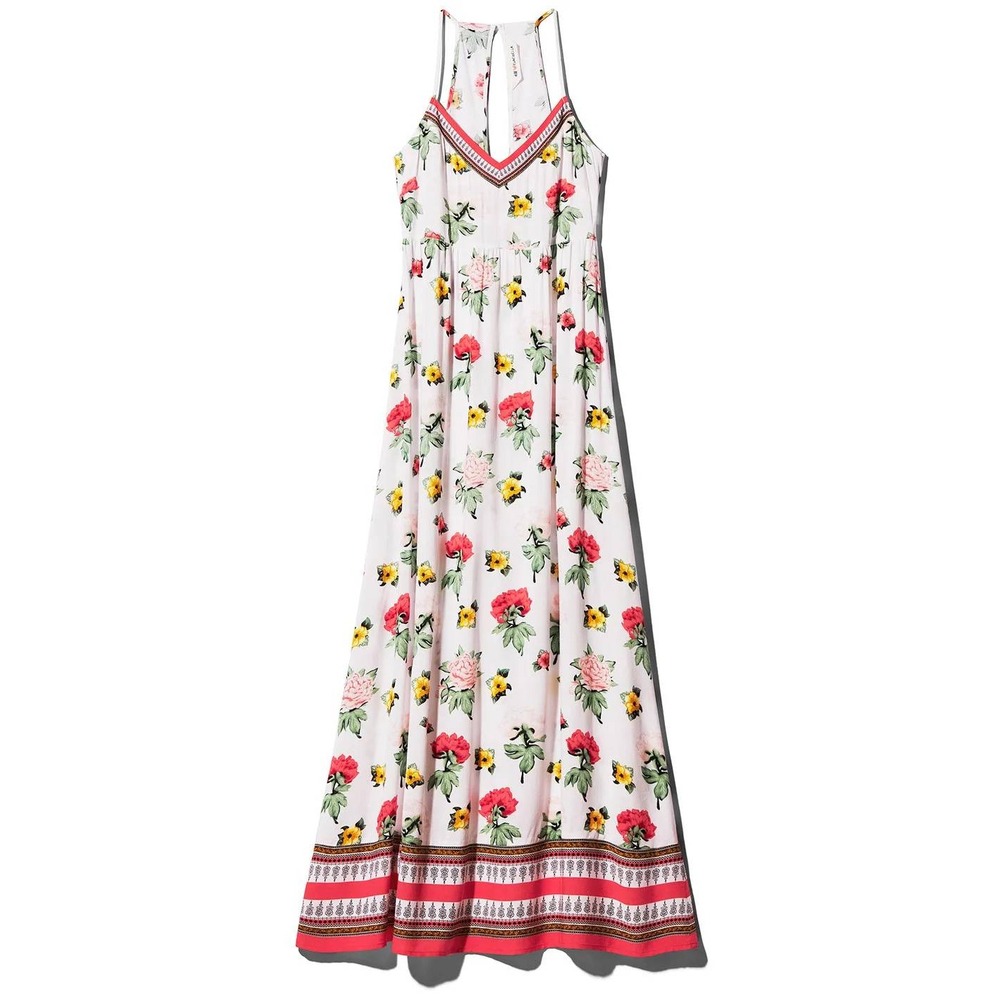 H&M Coachella Maxi Dress Womens 8 White Boho Festival‎ Size 8